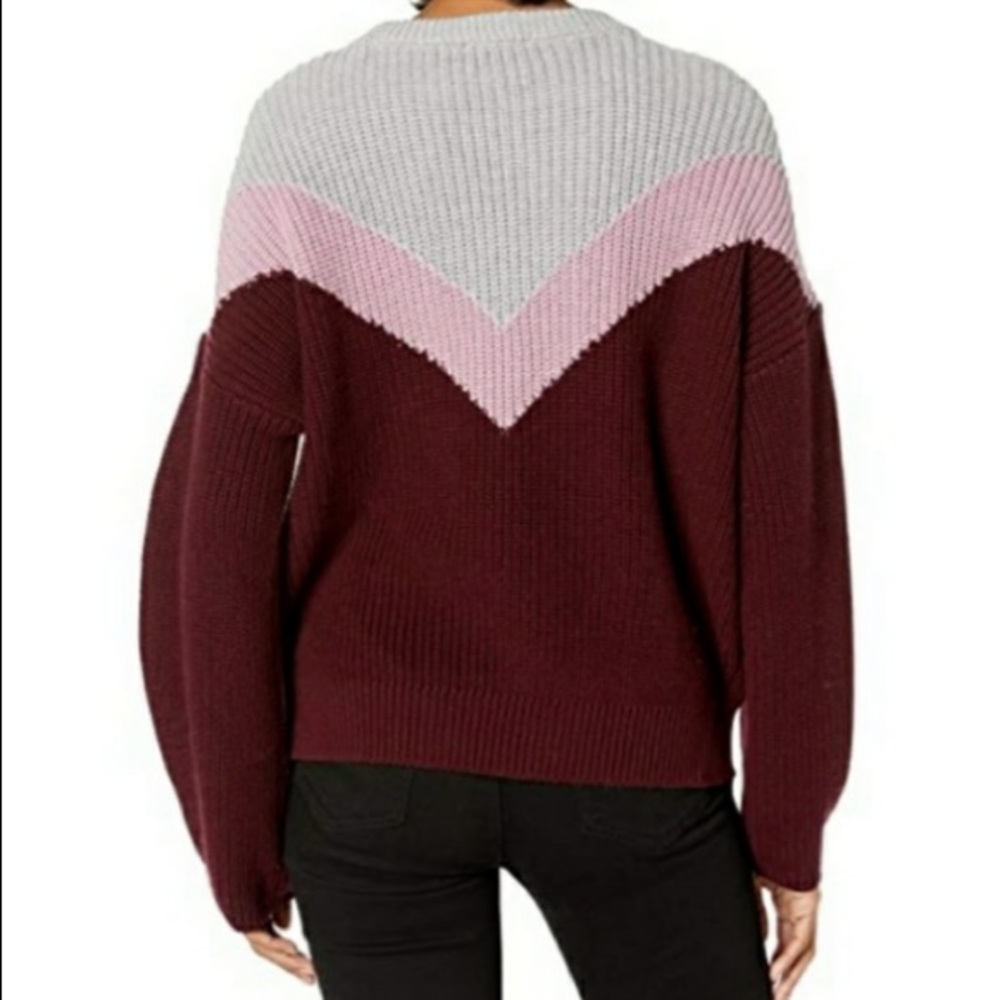 1 State Chevron Color Block Sweater Size L - image 3